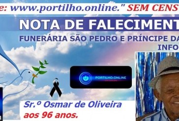 😪👉😱😭😪⚰🕯😪 NOTA DE FALECIMENTO … Faleceu em Patrocínio-MG o Sr.º Osmar de Oliveira aos 96 anos..… A FUNERÁRIA SÃO PEDRO E VELÓRIO PRÍNCIPE DA PAZ INFORMA