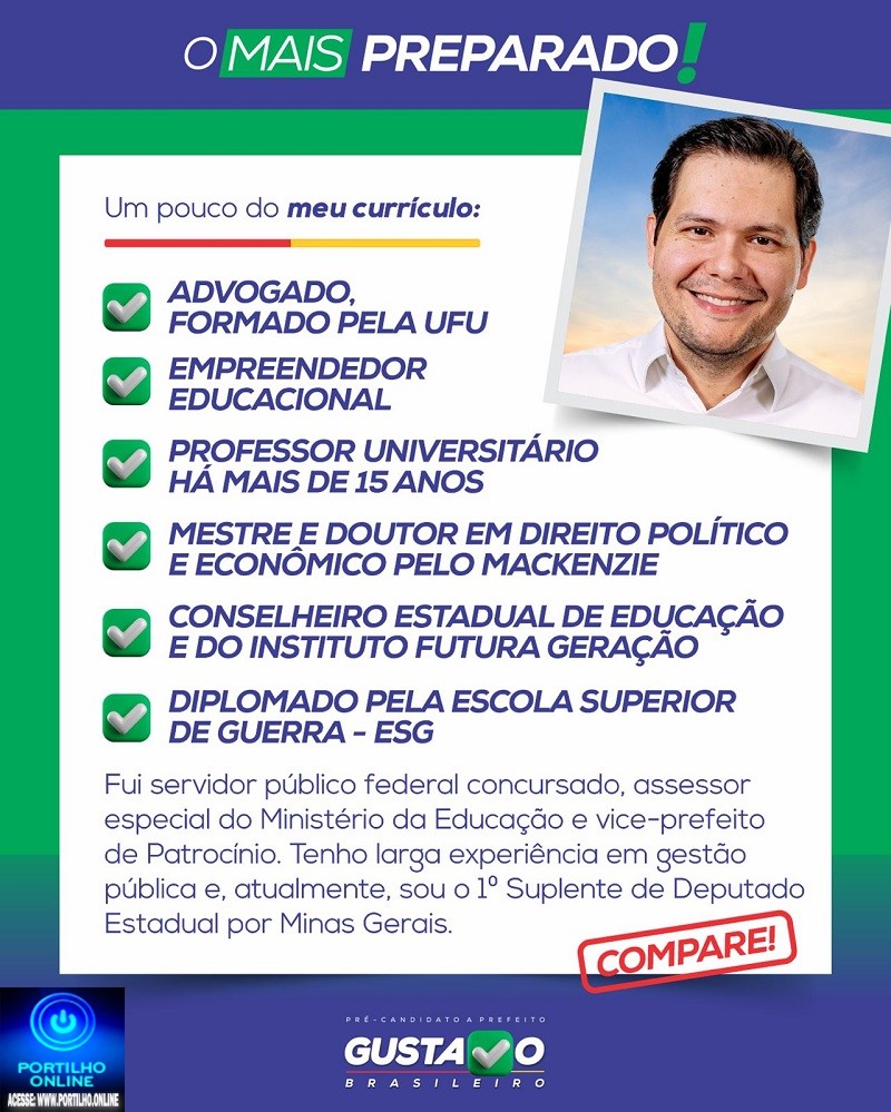 👉✍🤝O mais preparado! A escolha está nas suas mãos!