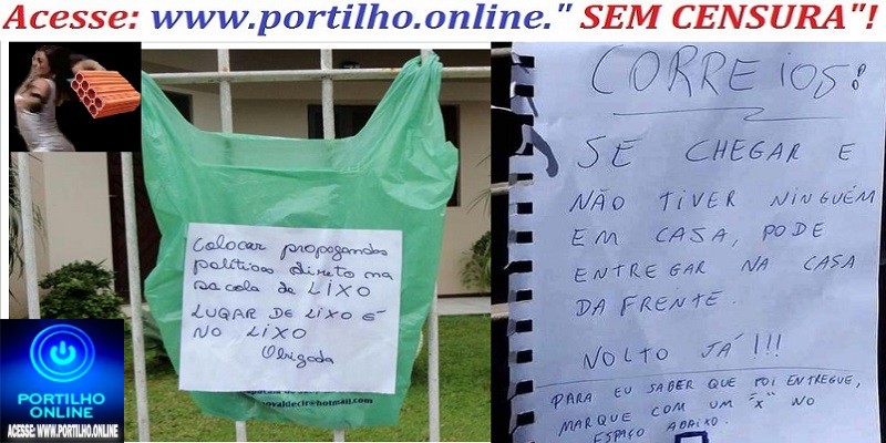 👉📢🧐⚖✍👊😡📫📧📭📥”Santinho político, caixinha dos correios cheia e os eleitores das casas se revoltam”.