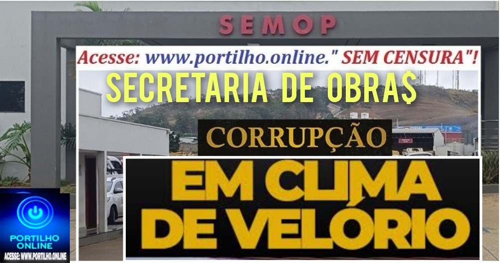 👉📢👿🐀💸🐭🐁⚰🕯⚰🗑🕳Nota de falecimento: CLIMA DE VELÓRIO NA SECRETARIA DE OBRA$