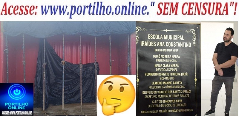 👉🗣🔍🕵🔎🐁🐭🐀👿⚠👹⚖⁉🐭Suposta Inauguração Maquiada da Escola Municipal Iraídes Ana Constantino no Bairro Morada Nova  Com a pre