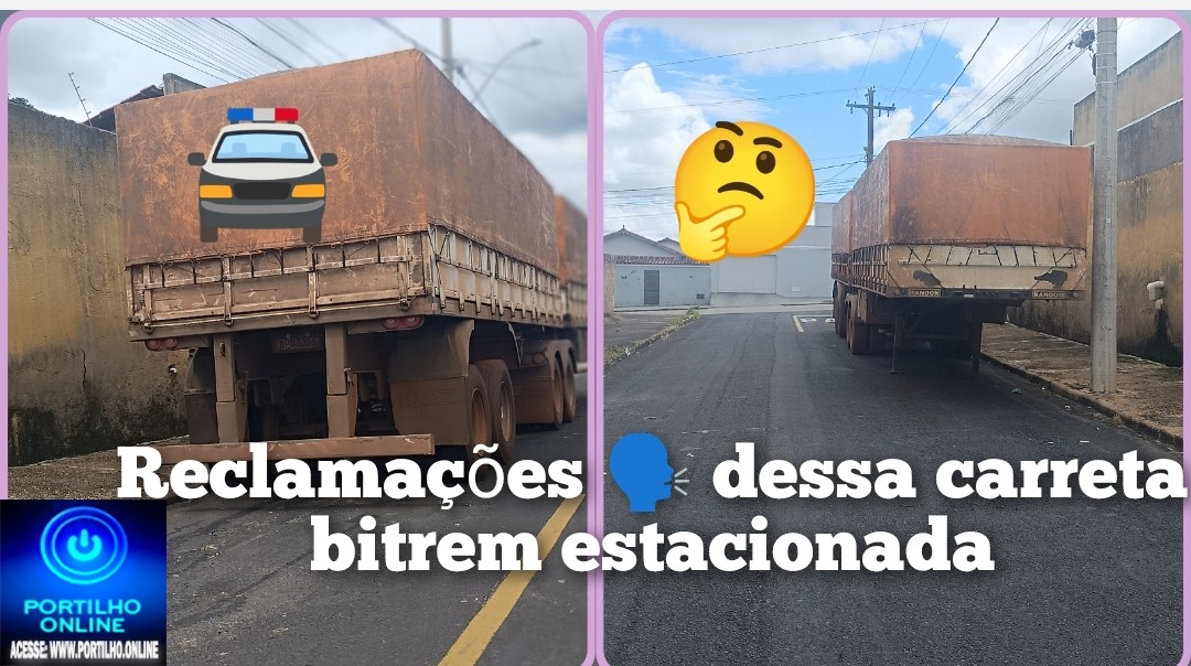 👉🏻🫵🏻🚨🚔🤔🚧🚏Cadê a fiscalização?Carreta bitrem estacionada na contra mão da direção quase em cima do PARE