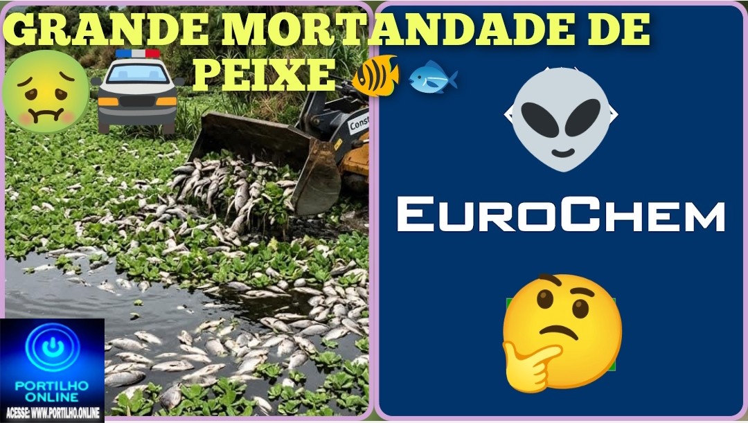 👉🏻💀☠️🐠🐟🤔😱😡 Boa tarde Portilho. A mineradora EUROCHEM provoca mortandade de milhares de peixes na barragem do 🫧 SABÃO – 2🫧.