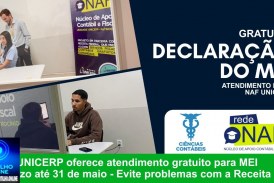 👉🏻👏🏻🙌🏻📚📌📒NAF/UNICERP oferece atendimento gratuito para Declaração do MEI