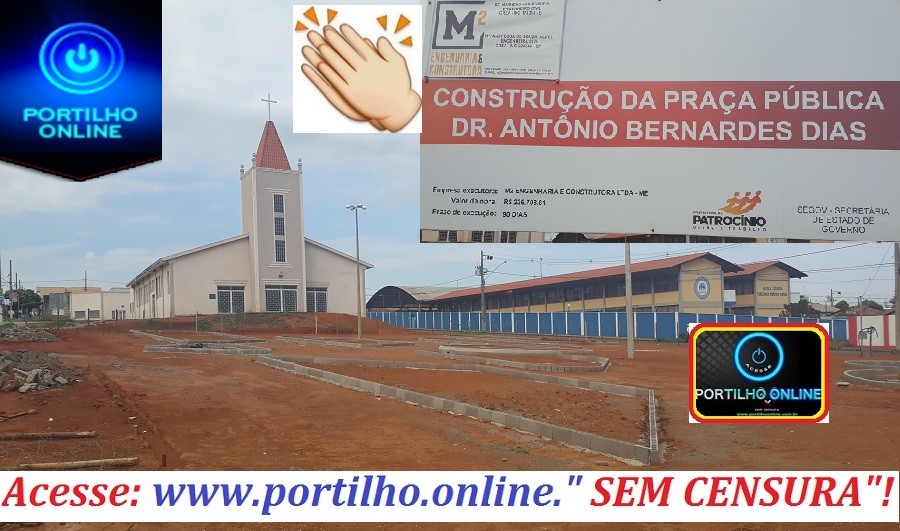 Administração contrata empreiteira e constrói Praça Dr. Antônio Bernardes Dias bairro Enéas.