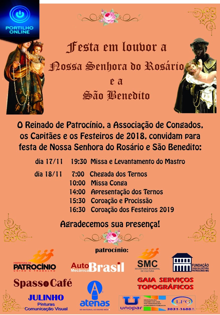 FESTA EM LOUVOR A NOSSA SENHORA DO ROSÁRIO E SÃO BENEDITO