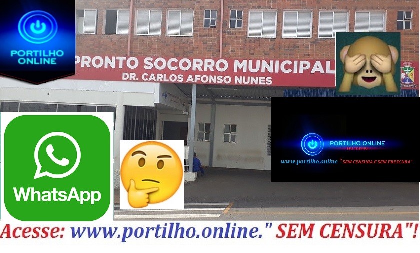 PRONTO SOCORRO!!!  ESPERA UM POUCO! Estou acessando o site do portilho.online e no zap zap. AGUARDE!