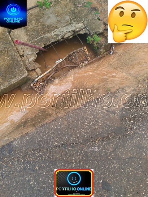 Bueiro entupido no bairro Cruzeiro da Serra.