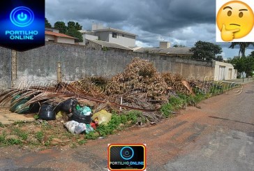 Amontoado de lixos 2018/2019 na rua acima da APAE gera reclamações.