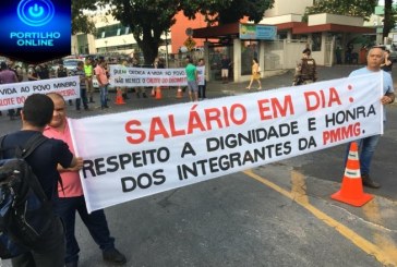 Policiais protestam em BH para pressionar o Governo a pagar o 13º