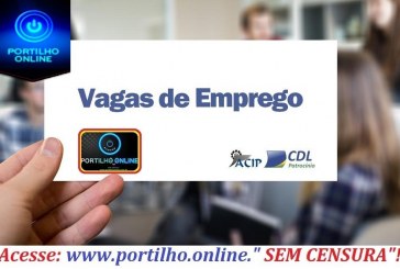 ACIP/CDL SUGESTÃO DE PAUTA: VAGAS DE EMPREGO 15/04/2019