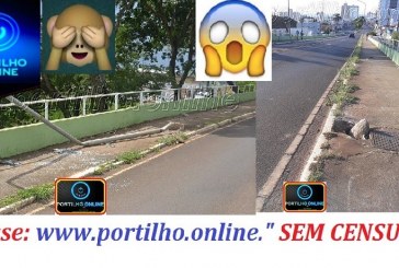 Poste que foi derrubado por um “FIAT -147” no dia 31/12/2018 continuam sem poste de iluminação.