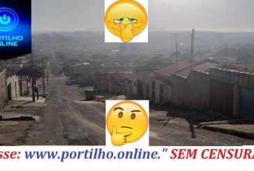 A cidade poluída e enfumaçada vista lá de cima