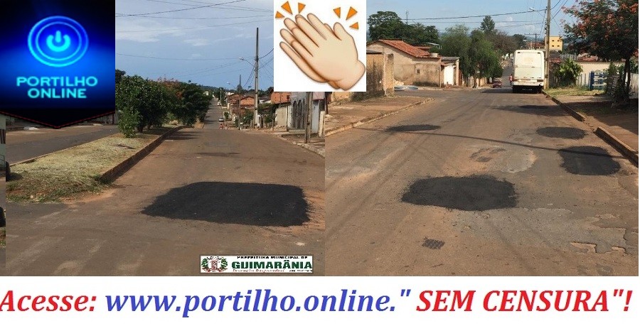 GUIMARÂNIA! Operação-“tapia-buracos” esta sendo feito!