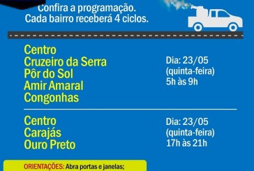 SECRETARIA DE SAÚDE INFORMA…CARRO FUMACÊ!!! Confira os horários e dias que o carro vai passar na sua rua e no seu bairro.