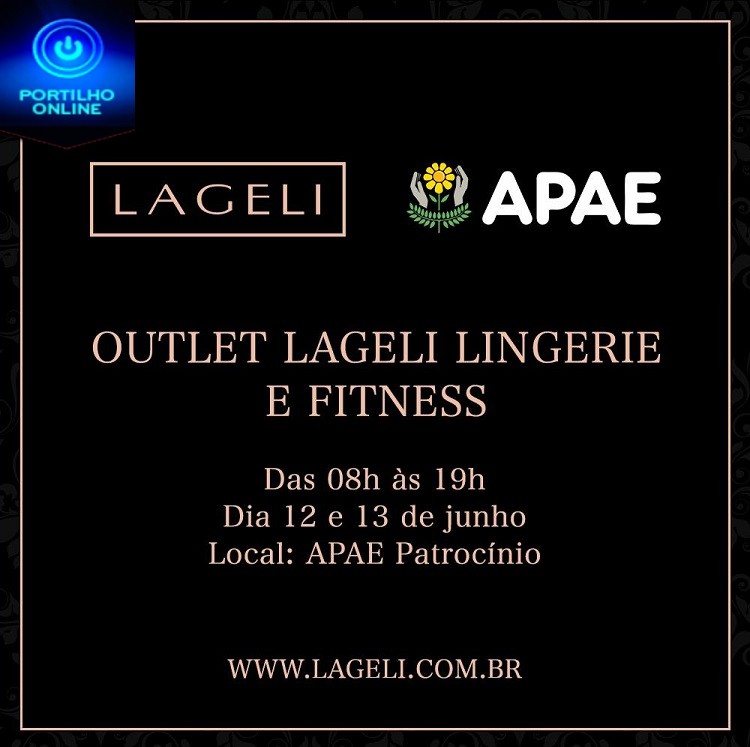 Outlet na Apae 12 é 13/06. Roupas Fitness e Langerie aguardamos todos vocês.