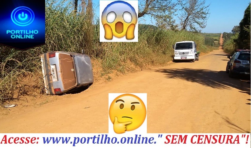 👉🤔🤫🤔🙄🚔🚓🚨 😴QUE CAPOTADA! Carro é encontrado na estada vicinal “tirando um cochilo´z´z´z´z”.