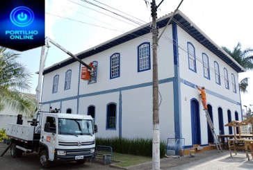 Fachada da Casa da Cultura recebe serviços de restauração