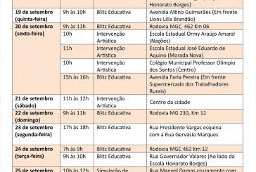 Semana Nacional do Trânsito começa no próximo dia 18