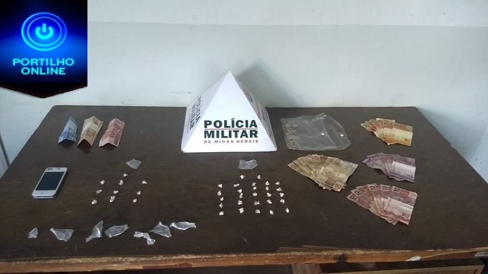 Polícia Militar prende um autor e um menor infrator por tráfico de drogas