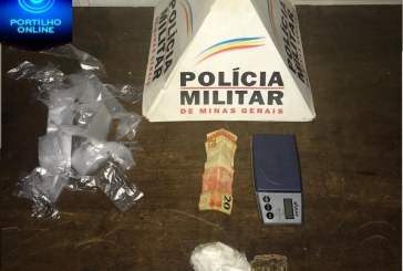 PATROCÍNIO – Polícia Militar prende autor por tráfico e apreende drogas.