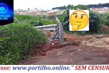 👉😱😠🤔🕯💡🤔Portilho tem um poste caído no recanto dos pássaros New Golden Park Patrocínio