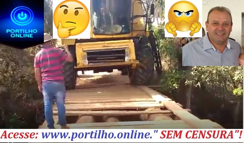    👉😠😱🤔🚜👎VERGONHA!!!! PONTE DO PREFEITO AGNALDO SILVA! Peço para que não me identifique pq nois só quer poder trabalhar…