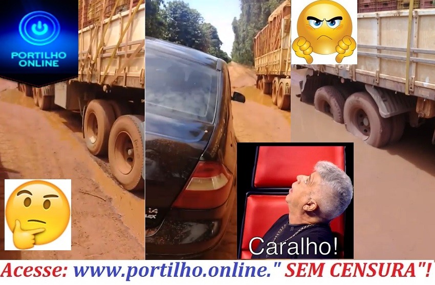 👉😱😡🕳😠🚜CHAPADÃO DE FERRO! Portilho. Publique ai blz? Portilho… Ate uma carreta carregada de cenouras fico atolada em um buraco.