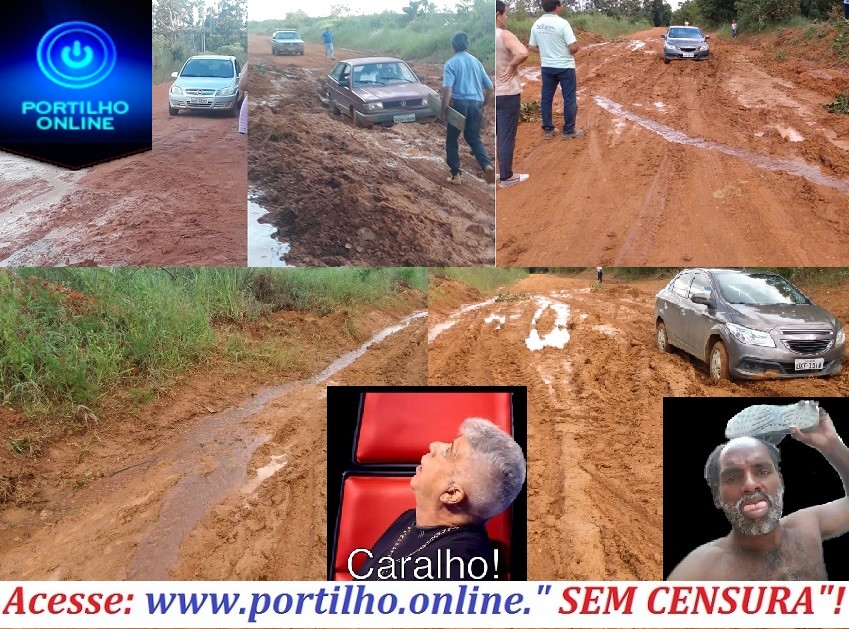 👉🚜👎😡🤔😠🌨☔🌧Portilho olha situação da estrada de Santo Antônio da Lagoa seca.