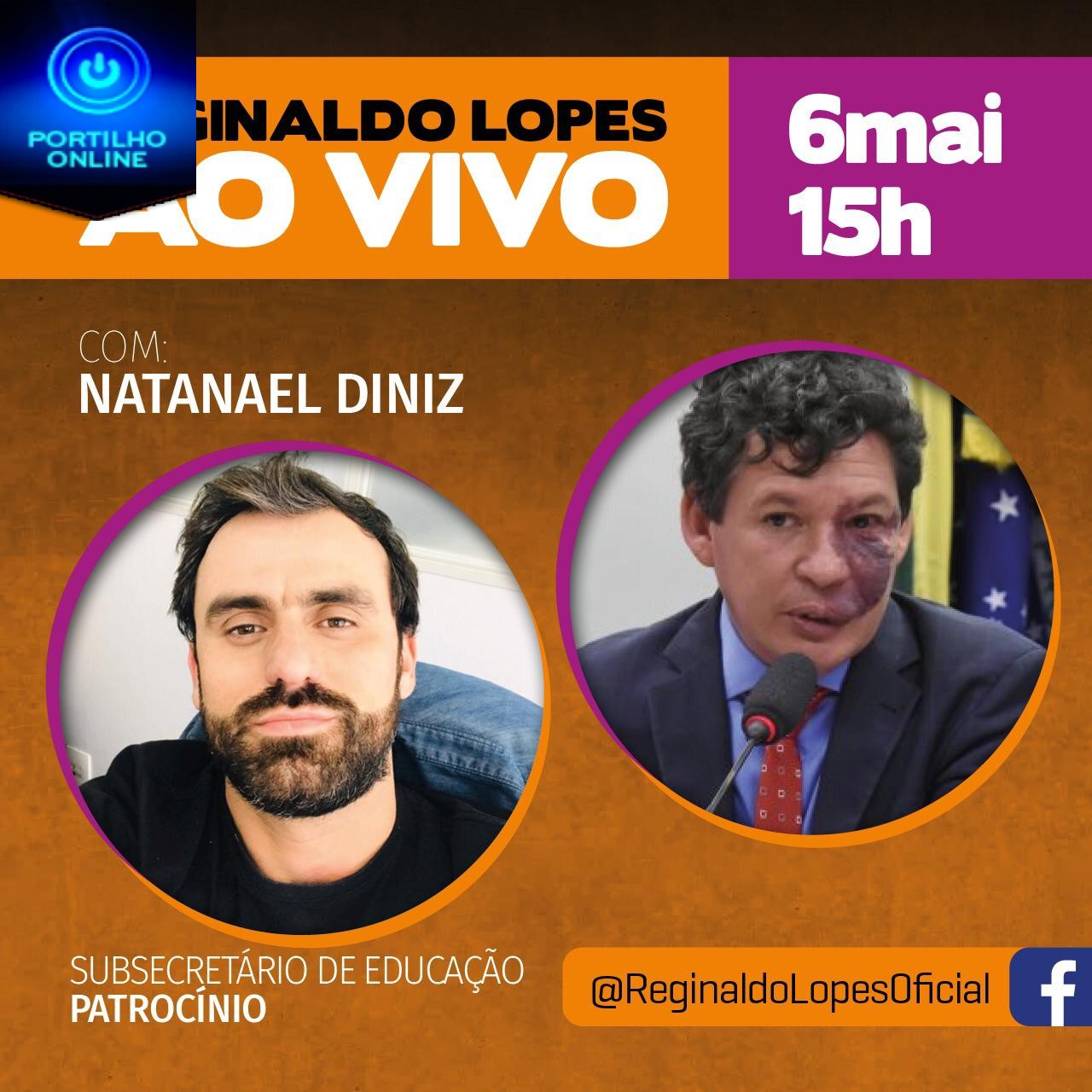 Subsecretário de Educação Natanael Diniz participará de um bate papo com o Deputado Federal Reginaldo Lopes