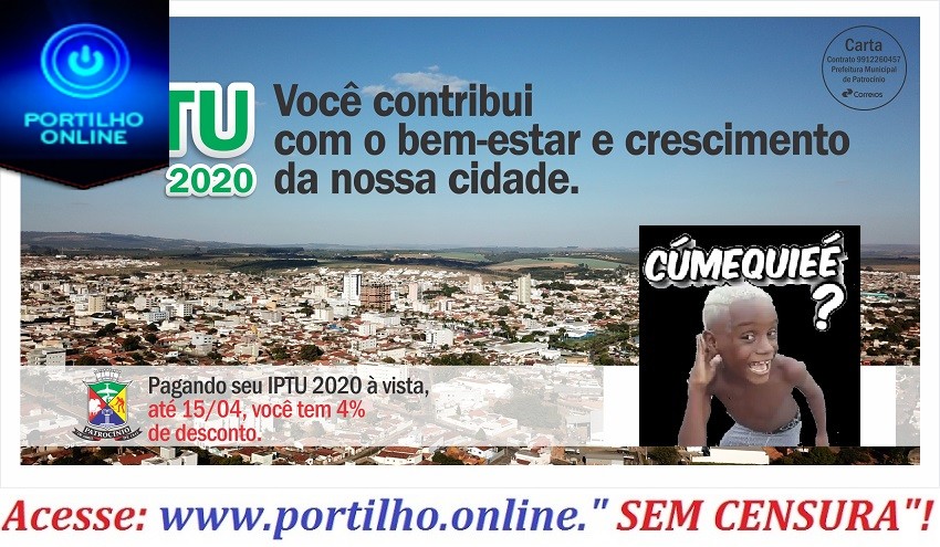 👉😷💸💰🤧💵🤭🌡VOCÊ ACHOU QUE “EU IA ESQUECER-ME DE NOTICIAR”? IPTU, começará a ser o pago no dia 15 de Maio.