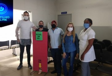 Secretaria Municipal de Saúde de Cruzeiro da Fortaleza está produzindo seus próprios dispensadores de álcool em gel.