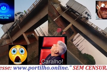 👉😳🚨🚓🚒🚑🙄😱DEPENDURADO, BALANÇA MAIS NÃO CAI! Caminhão fica dependurado no viaduto da BR 365.