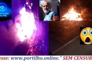 👉😳🔥🚑🚨🚒😳🕯⚰🕳Assista Aos Vídeos!!! ACIDENTE FATAL!!! Caminhoneiro morre carbonizado após atravessar o trevo sentido Irai de Minas.
