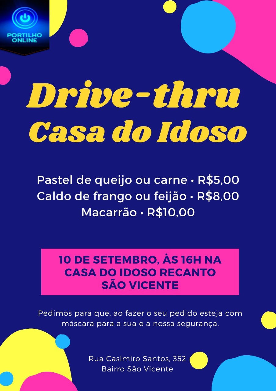 👉👏👍👏😋 Drive-thru, dia 17/09/2020 da 🏠 do idoso com uma nova delícia: o mexidão!