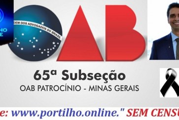 OAB de Patrocínio publica nota LUTO!