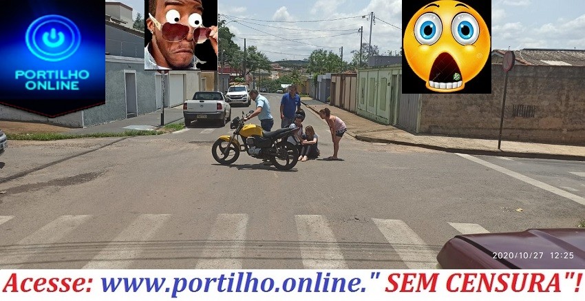 👉🚒🚑🚨🚓🙄😳PIMBA!!! Motociclista bate e cai, graças a deus nadikadenda de mais gravidade.