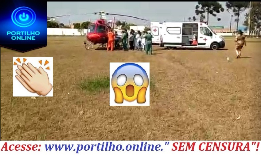 👉👊🙌🙌👍👏👏👏👏Paciente infartado!!! Helicóptero a pedido do prefeito de Serra do Salitre socorre paciente.