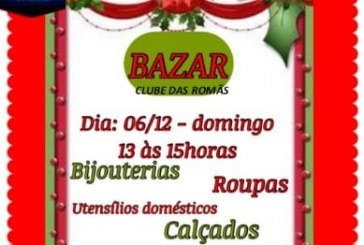 👉👏👍👚🧥👕👢👡🧦Clube das Romãs,  promove bazar beneficente.