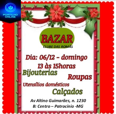 👉👏👍👚🧥👕👢👡🧦Clube das Romãs,  promove bazar beneficente.