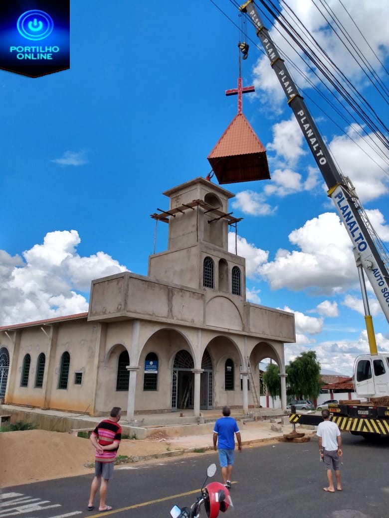 👉👍👊👏🙌👏👏👏👏🏘💒MATRIZ DA IGREJA NOSSA SENHORA DO ROSÁRIO, RECEBEU A CÚPULA DA TORRE!