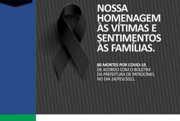 👉😪😭🙏🙌⚰🕯😷⚰As ACIP/CDL se solidarizam com os 80 óbitos por COVID-19 na cidade de Patrocínio/MG.