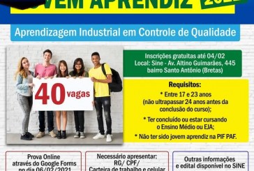 👉✍👏👍Abertas Inscrições para o Programa Jovem Aprendiz 2021