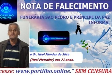 👉😔⚰🕯😪👉😱😭😪⚰🕯😪NOTA DE FALECIMENTO…Faleceu o Sr. Noel Mendes de Silva (Noel Metralha) aos 71 anos..… FUNERÁRIA SÃO PEDRO E VELÓRIO PRINCIPE DA PAZ INFORMA…