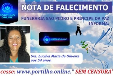 👉😔⚰🕯😪👉😱😭😪⚰🕯😪NOTA DE FALECIMENTO…Faleceu  a Sra. Lucilva Maria de Oliveira aos ( gari 54 anos)… FUNERÁRIA SÃO PEDRO E VELÓRIO PRINCIPE DA PAZ INFORMA…