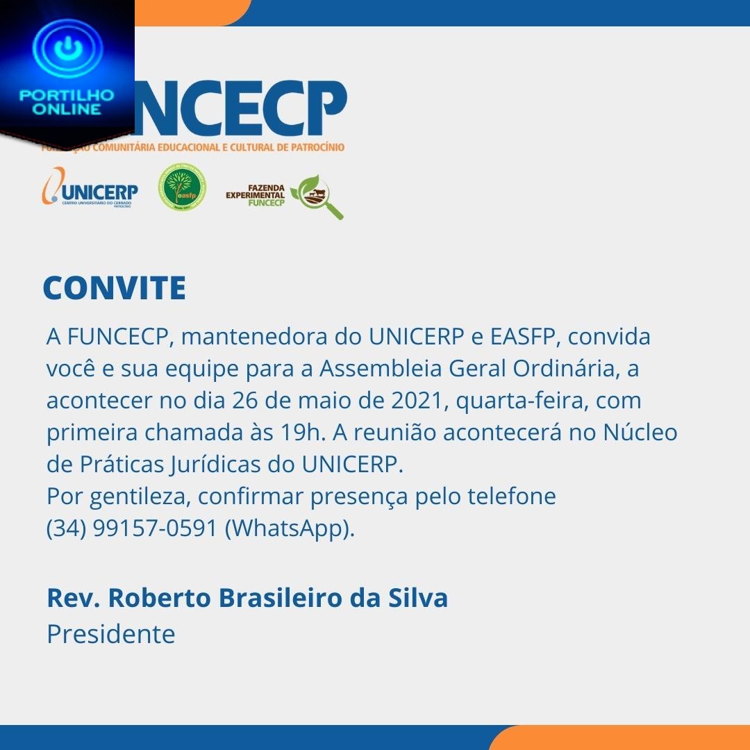 👉✍👍Ocorrerá hoje a assembleia geral semipresencial da FUNCECP