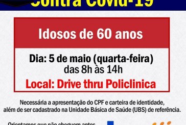 👉👍👏👏👏👏👊💉💉💉💉CHEGOU A VEZ DOS ” SESSENTÕES”!!!! É NESTA QUARTA FEIRA DIA, 05/05/2021 08 HORAS DA MANHA NA POLICLINICA