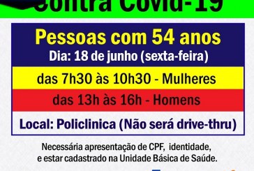 👉💉💉💉💉💉🌡🤧😷👍 VACINAÇÃO PARA HOMENS E MULHERES DE 54 ANOS. NÃO SERÁ DRIVE THRU, VAI SER “A PÉ THRU” NA POLICLINICA.