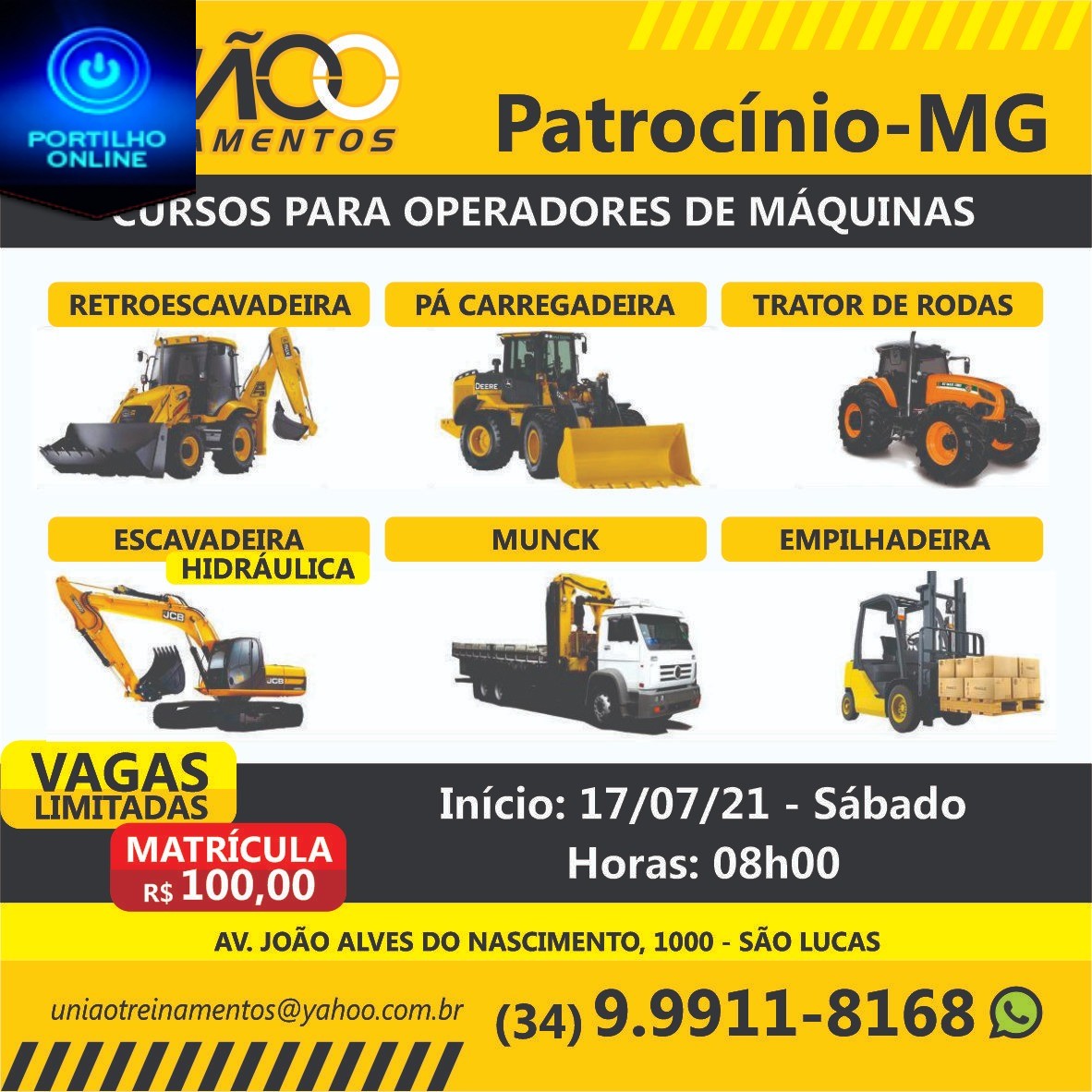 🚜 UNIÃO TREINAMENTOS INFORMA: ÚLTIMAS VAGAS!!!