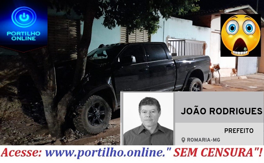    👉🚔🚨🚦🚓🤔🚒🚑🍻🥂PREFEITO DE ROMARIA SOFRE ACIDENTE!!!  Portilho… O Prefeito de Romaria João Rodrigues Reis com suas noitadas de sempre sofreu acidente Monte Carmelo.